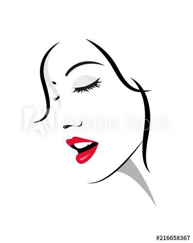 Woman Face Logo - Beautiful stylish Woman face logo - Buy this stock illustration and ...