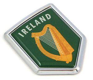 Harp Flag Logo - Ireland HARP Decal Irish Flag Car Chrome Emblem Sticker Irish crest ...