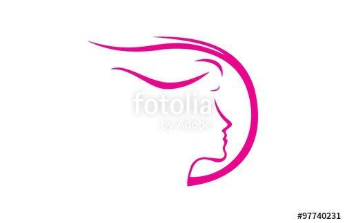 Woman Face Logo - Beautiful woman face vector logo