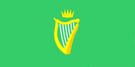 Harp Flag Logo - Ireland: Green Flag