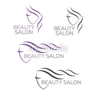 Woman Face Logo - logo hairdresser woman. Beautiful woman face logo template for hair