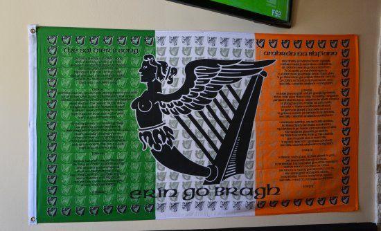 Harp Flag Logo - Irish Harp Flag of Claddagh Restaurant & Pub, Asheville