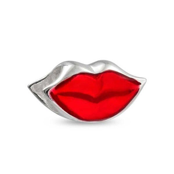 Hot Red Lips and Tongue Logo - Wish. Bling Jewelry Hot Red Lips 925 Sterling Silver Bead Troll