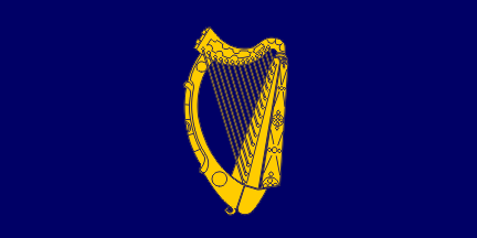 Blue with Gold Harp Logo - Ireland