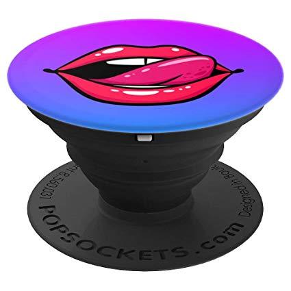 Hot Red Lips and Tongue Logo - Amazon.com: Cute Sexy Pinkish Red Lips With Tongue Graphic Artwork ...