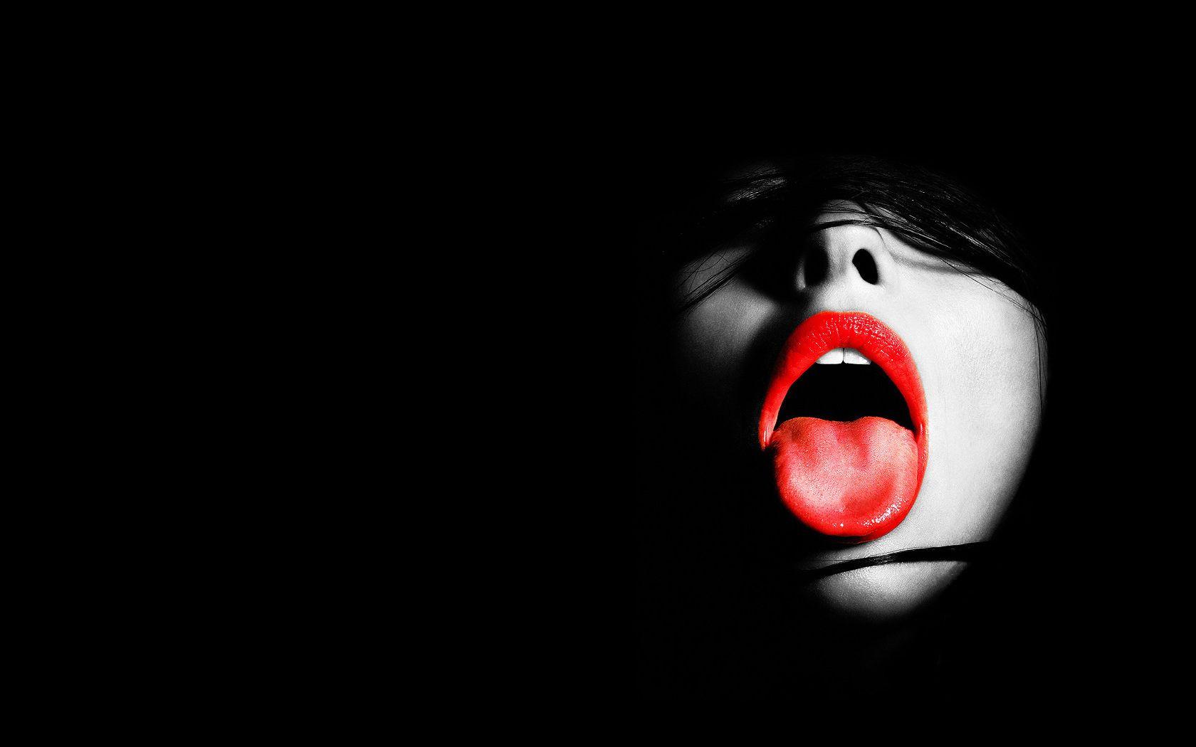 Hot Red Lips and Tongue Logo - Red Lips Wallpaper - Wallpapers Browse