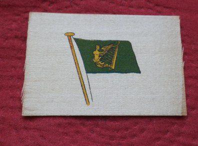 Harp Flag Logo - Original Rare 1914 Issue Ireland Green Harp Flag Silk Patch