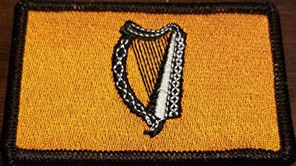 Harp Flag Logo - Irish Ireland Harp Flag Of Leinster Iron On Embroidered