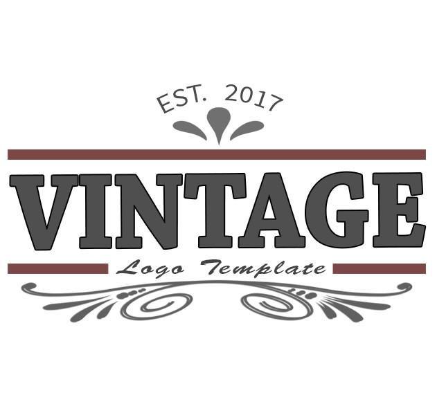 Title 1 Logo - Vintage Logo #1 PSD Branding Video Title Template – Video Graphics Edge