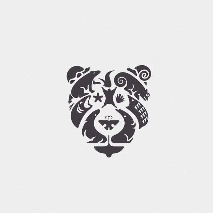 Animals Logo - Best Art Bear Animals Logo Design image on Designspiration