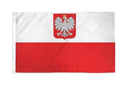 Red and White Eagle Logo - Old Poland Flag 2x3 Polish Flags White Eagle Crest F381: Amazon.co ...