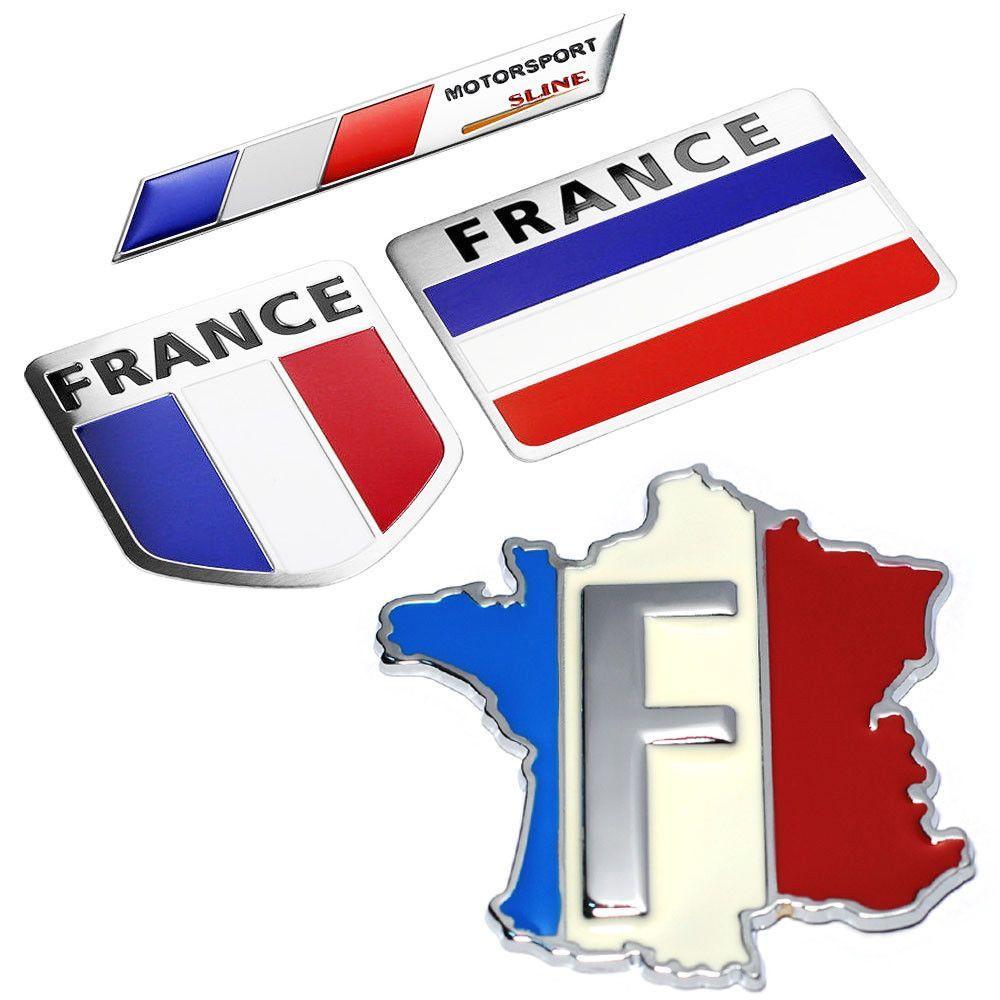 French Car Logo - France Flag Badge Emblem Metal Sticker for French Car Peugeot ...