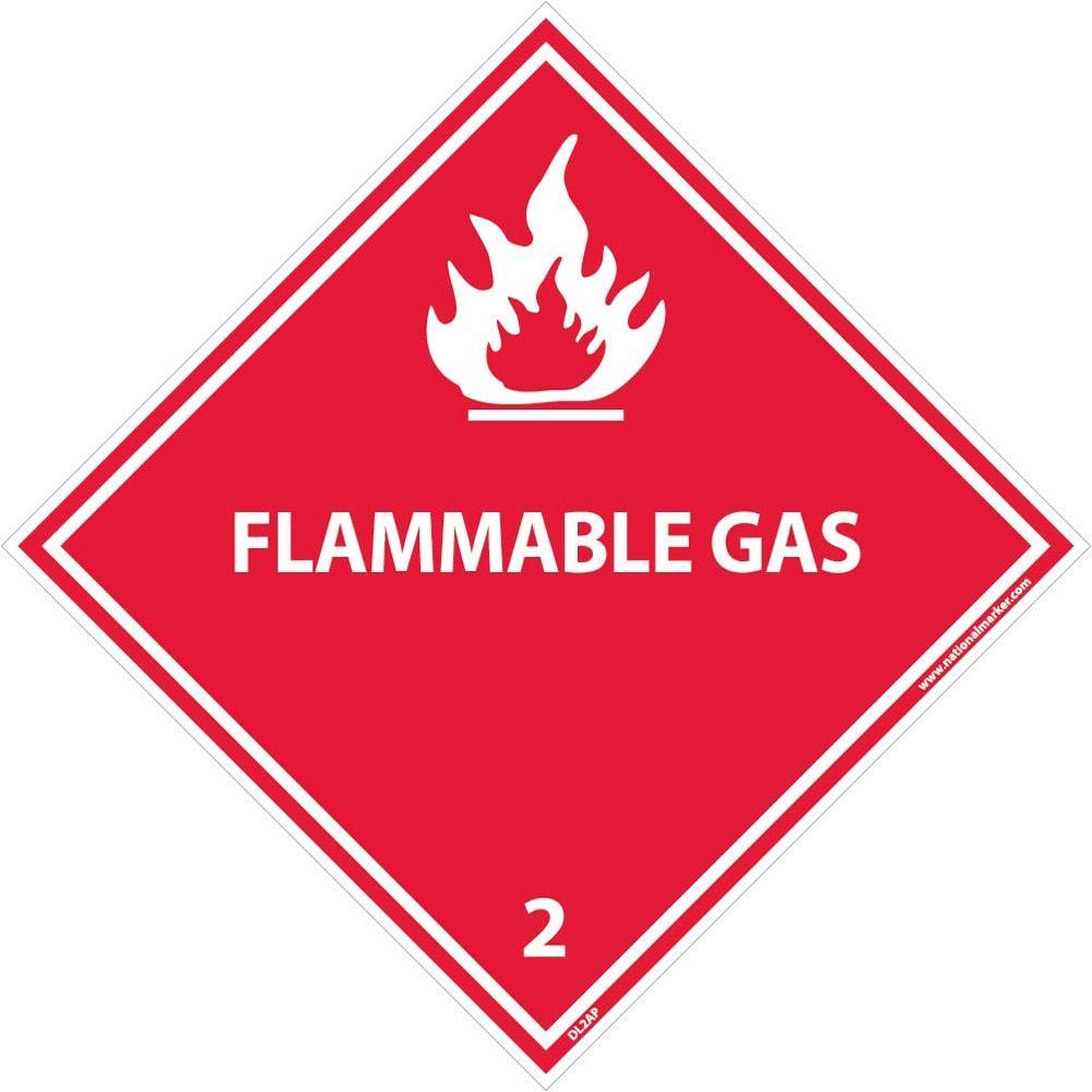 Is That Red Diamond Shape Logo - DOT Flammable Gas Placards And Labels - Aris Industrial Supply