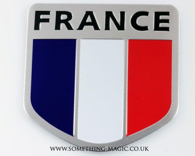 French Car Logo - Brushed Aluminium French Flag France Car Badge PEUGEOT CITROEN | eBay