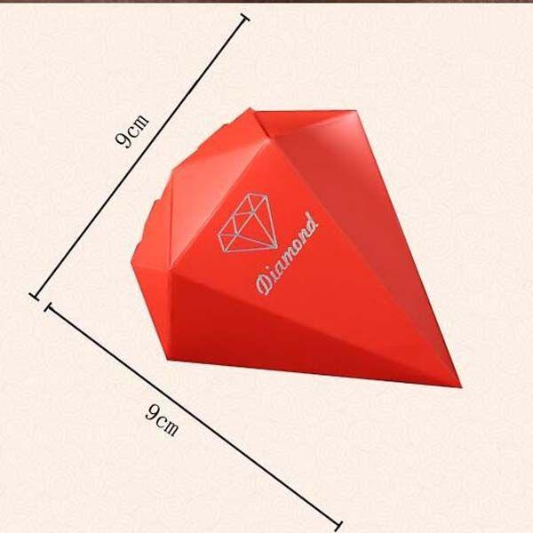Is That Red Diamond Shape Logo - 100pcs Lot Ivory Silver Gold Crimson Red Diamond Shaped Candy Box