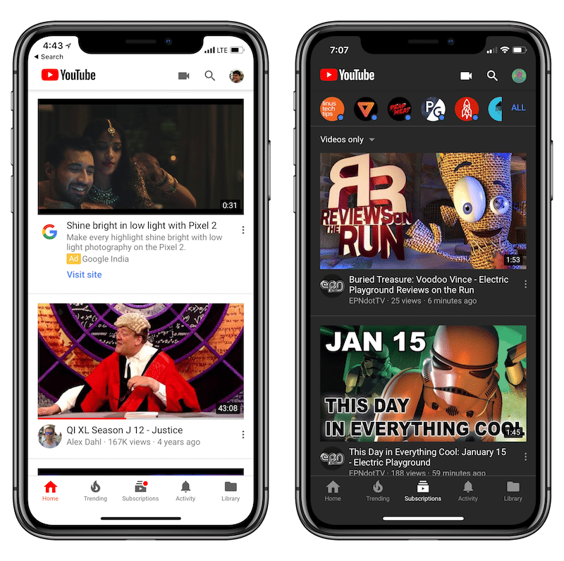 iPhone YouTube App Logo - How to Enable Dark Theme in YouTube App for iPhone and iPad