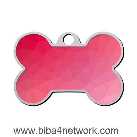 Double Red Diamond Logo - Gradient Ramp Red Diamond Pet ID Tags Dogs Tag Cats Zinc Alloy Round ...
