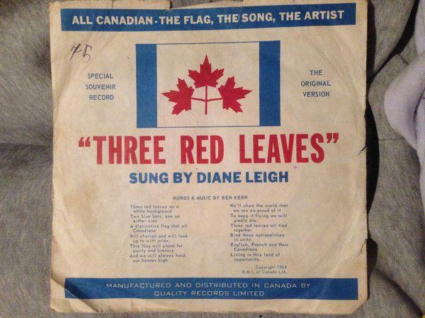 Three Colored Leaves Logo - Dianne Leigh - Three Red Leaves (Vinyl, 7