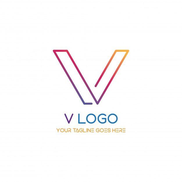 V -shaped Logo - V logo Vector