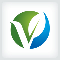 V -shaped Logo - Letter V Leaf Logo Template | Codester