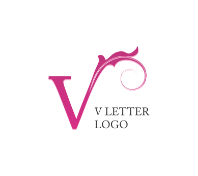 V -shaped Logo - V letter floral logo design download | Vector Logos Free Download ...