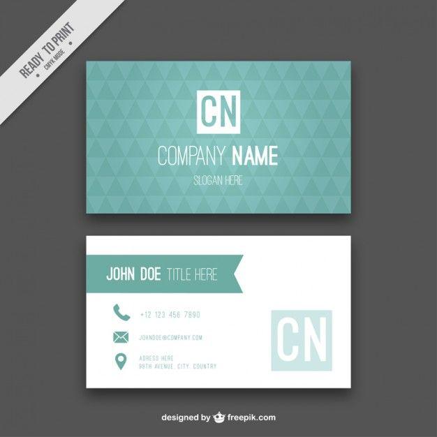 Green Triangle Company Logo - Green triangles business card Vector