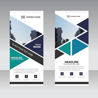 Green Triangle Company Logo - Green Triangle Business Roll UP Banner Flat Design Template Abstract ...