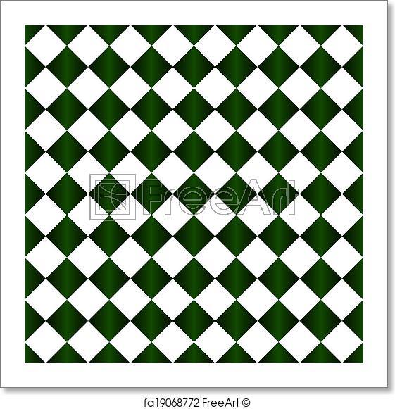 Green and White Diamond Logo - Free art print of Green and White Diamond Pattern Repeat Background ...