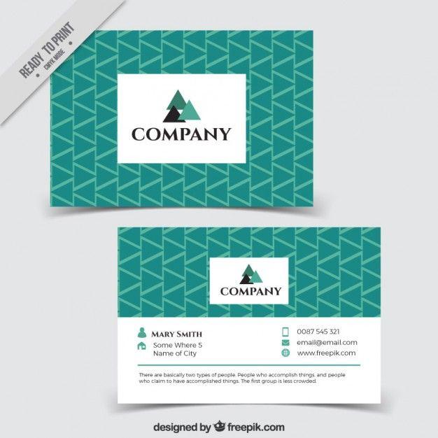 Green Triangle Company Logo - Green triangles business card Vector | Free Download
