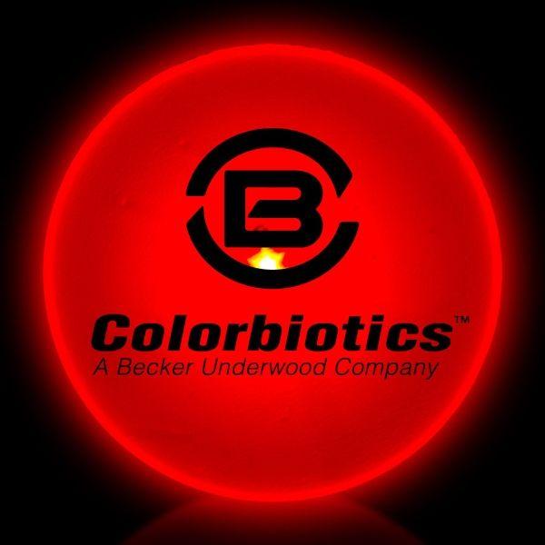 Red Circle Company Logo - Customized Red Circle Shape Flashing LED Light Up Glow Button