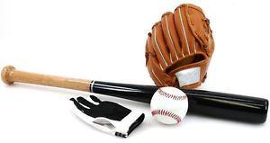 Baseball Glove Bat Logo - Wooden Baseball Bat Set with Baseball Gloves and Ball Garden ...