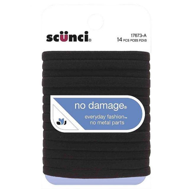 Scunci Logo - SCUNCI 1767303a048 Black No Damage? Flat Elastic Hair Bands 14 Count ...