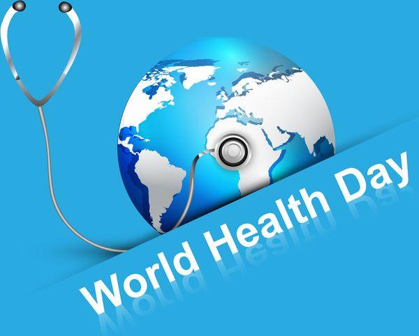 Shiny Globe Logo - Beautiful world health day blue colorful shiny globe with creative ...
