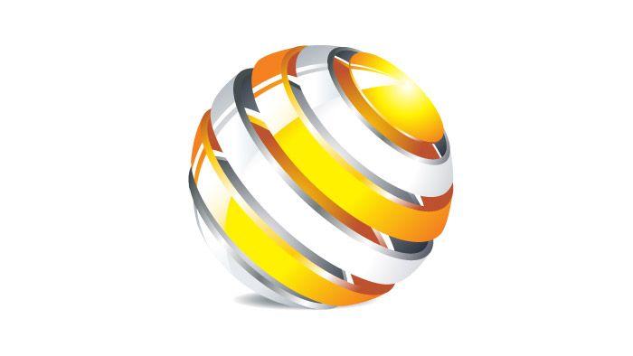 Shiny Globe Logo - Vitorials – Top Free 3D Abstract Logos for Almost Any Business