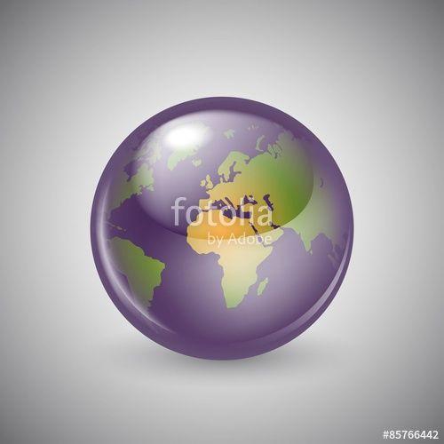 Shiny Globe Logo - Shiny glass world globe