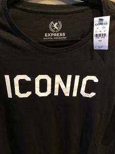 Express Men Logo - EXPRESS New Men's Graphic Shirt t-shirt ICONIC LOGO Distressed size ...