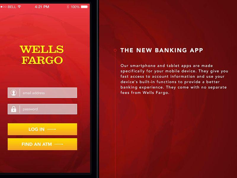 Wells Fargo App Logo - Wells Fargo iPhone App by James Lucia | Dribbble | Dribbble