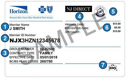 Horizon Blue Logo - How to Read Your ID Card. State and School Employee for Horizon