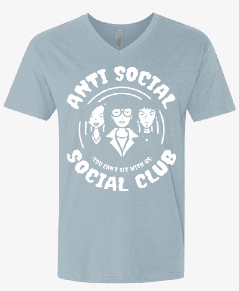 Anti Social Social Club Transparent Logo - Anti Social Club Men's Premium V Neck Anti Social Social Club