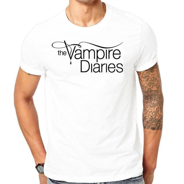 Vampires Men Logo - Vampire Diaries Hoodie Logo 100% Cotton t shirt for men Simple Style ...