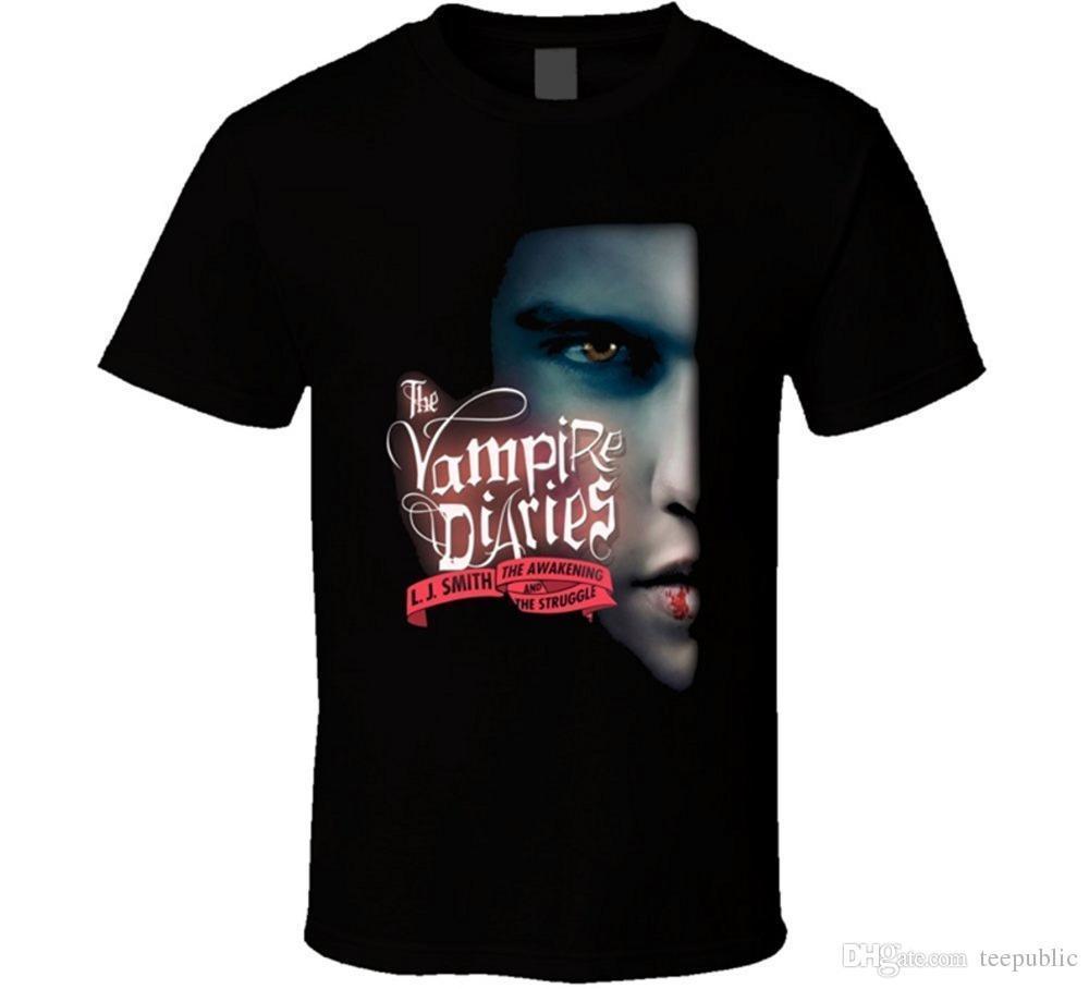 Vampires Men Logo - Online T Shirt Design The Vampire Diaries Book Logo T Shirt Men'S O ...