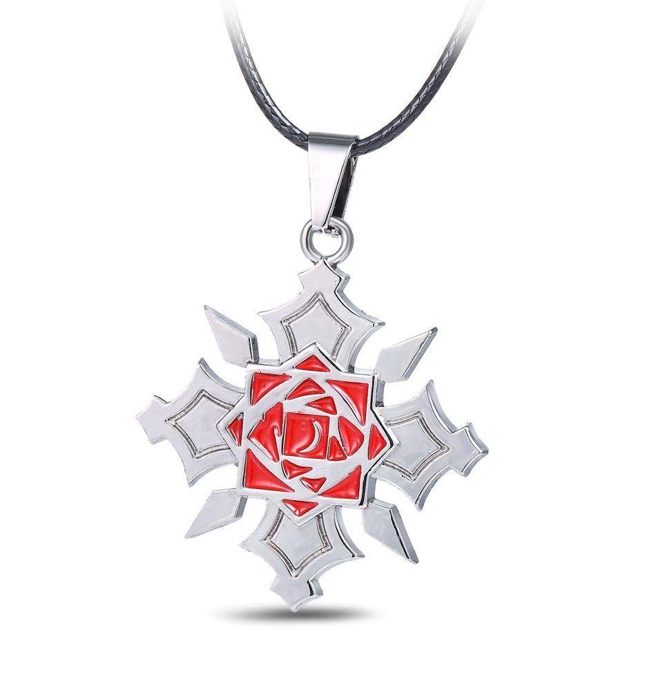 Vampires Men Logo - ᗕJuli The Vampire Knight Rose Logo Silver Pendants Necklaces for ...