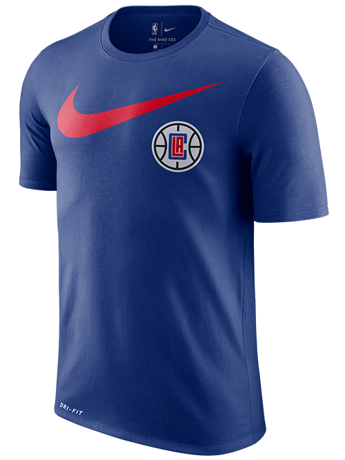 Blue Rush Logo - La Clippers Swoosh Logo T-Shirt - Rush Blue – Clippers Store