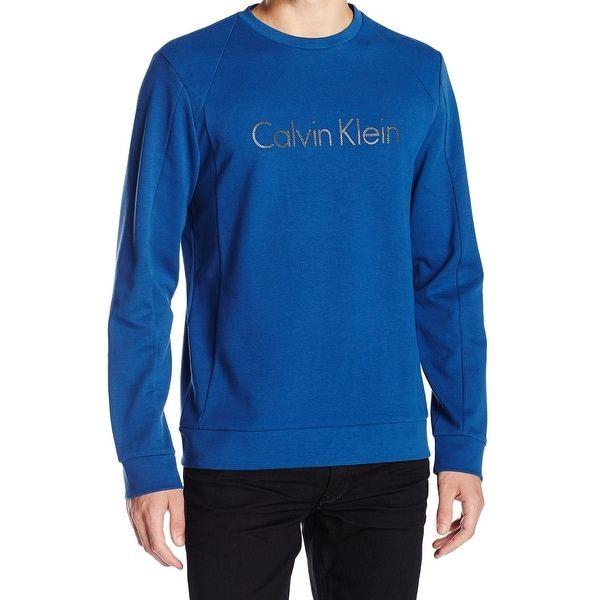 Blue Rush Logo - Shop Calvin Klein NEW Blue Rush Mens Size XL Pullover Crewneck Logo ...