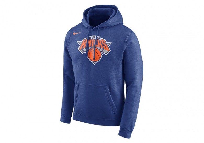 Blue Rush Logo - NIKE NBA NEW YORK KNICKS HOODIE CLUB LOGO RUSH BLUE price €62.50 ...