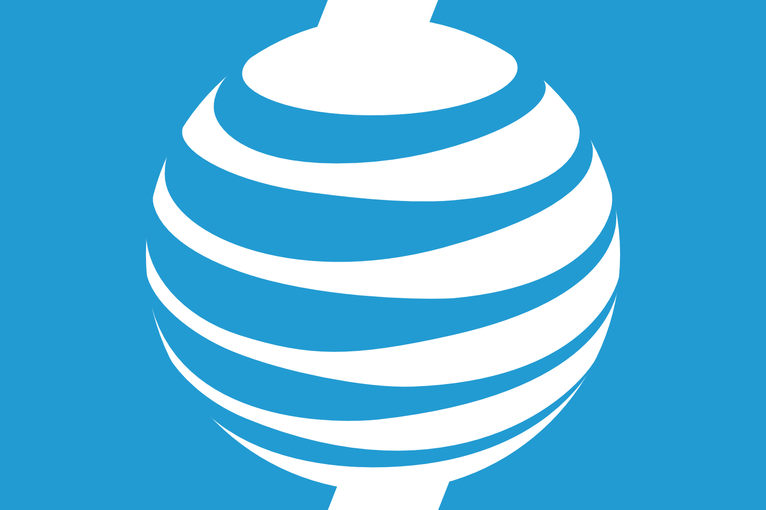 Striped Globe Logo - AT&T