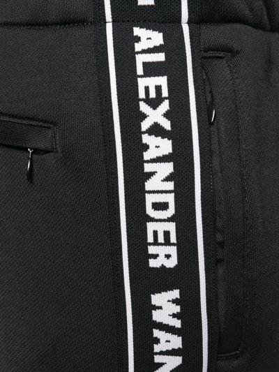 Alexander Wang Logo - T By Alexander Wang black Cotton logo stripe track pants