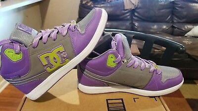 Purple and Green DC Logo - DC SHOES WOMENS size 8 skate purple gray green excellent - $25.00