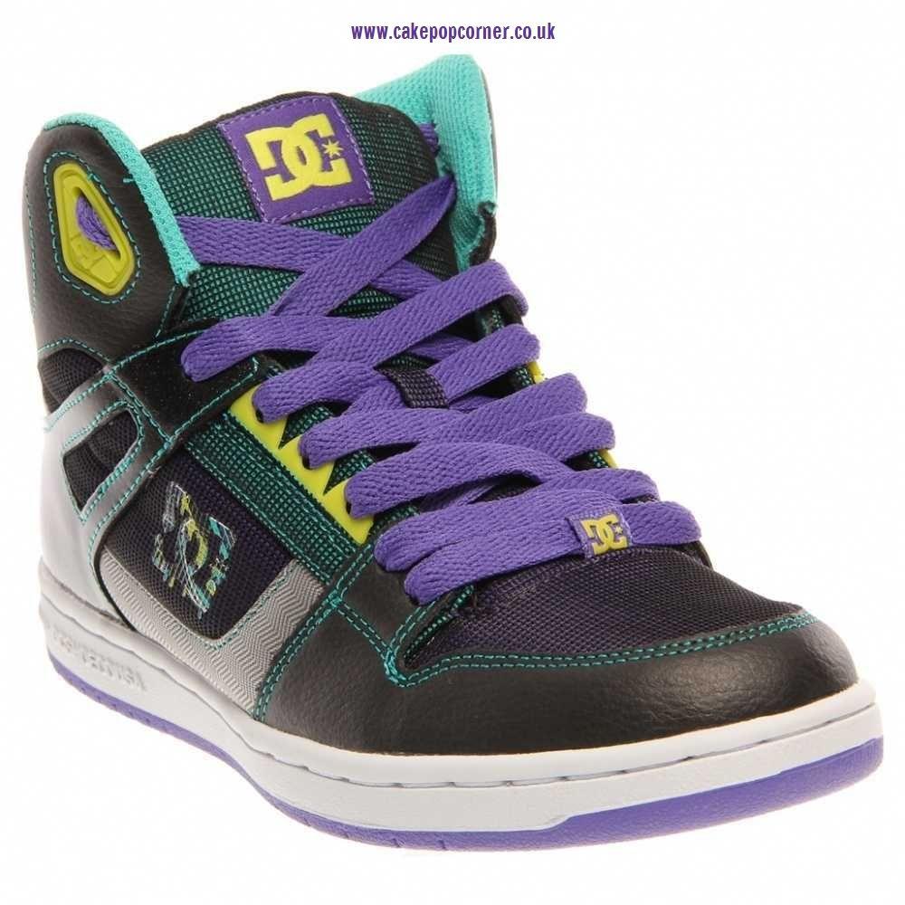 Purple and Green DC Logo - DC : Sandals / Shoes Online UK.co.uk