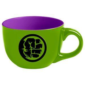 Purple and Green DC Logo - HULK Logo 800ml Soup Mug Marvel DC Comics Green Purple Man Cave ...